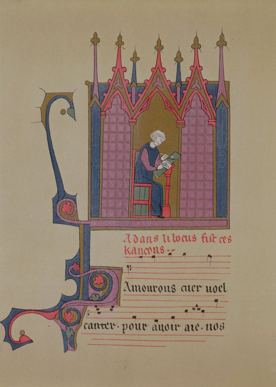 Adam de la Halle（124050-12881306），传说15世纪的手稿，19世纪 作者 法语学校