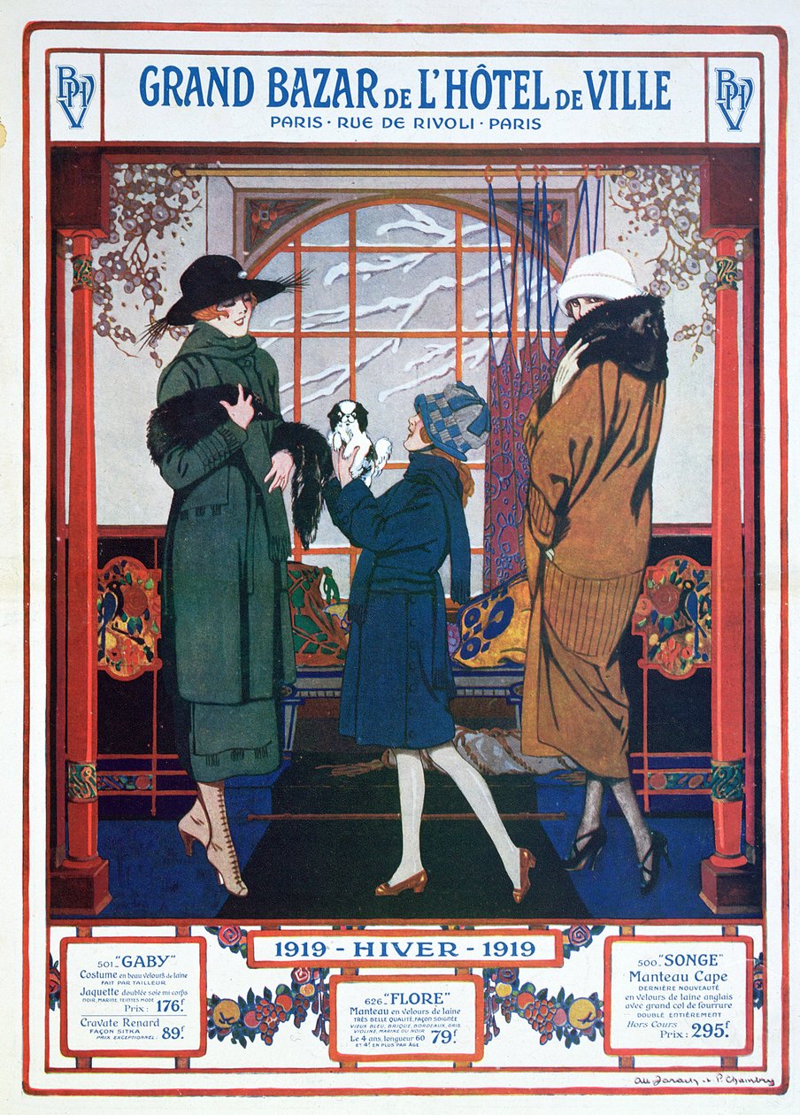 市政厅大市集广告，1919年冬 作者 法语学校