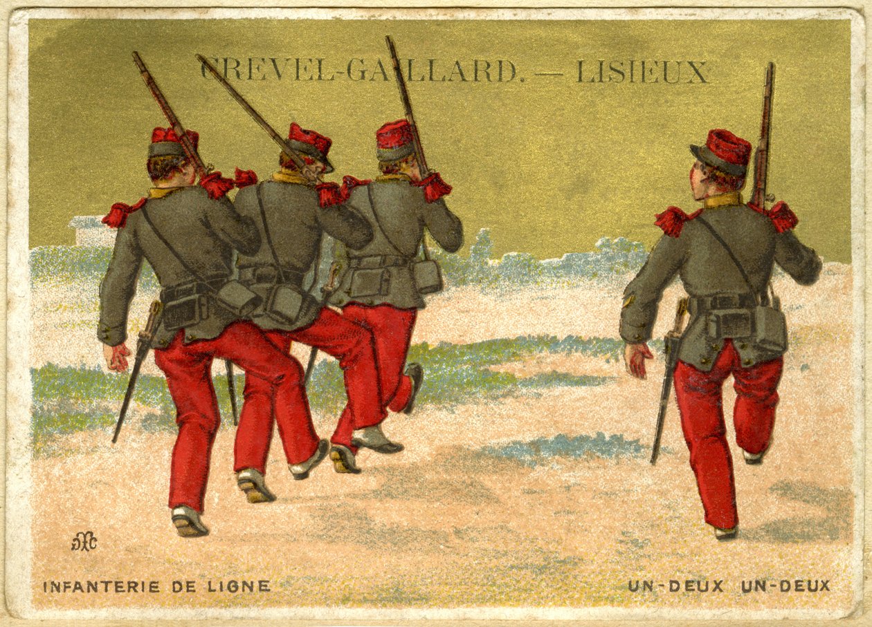 Grevel-Gaillard，Lisieux，在线步兵，一二，一二（色谱）的广告色谱 作者 法语学校