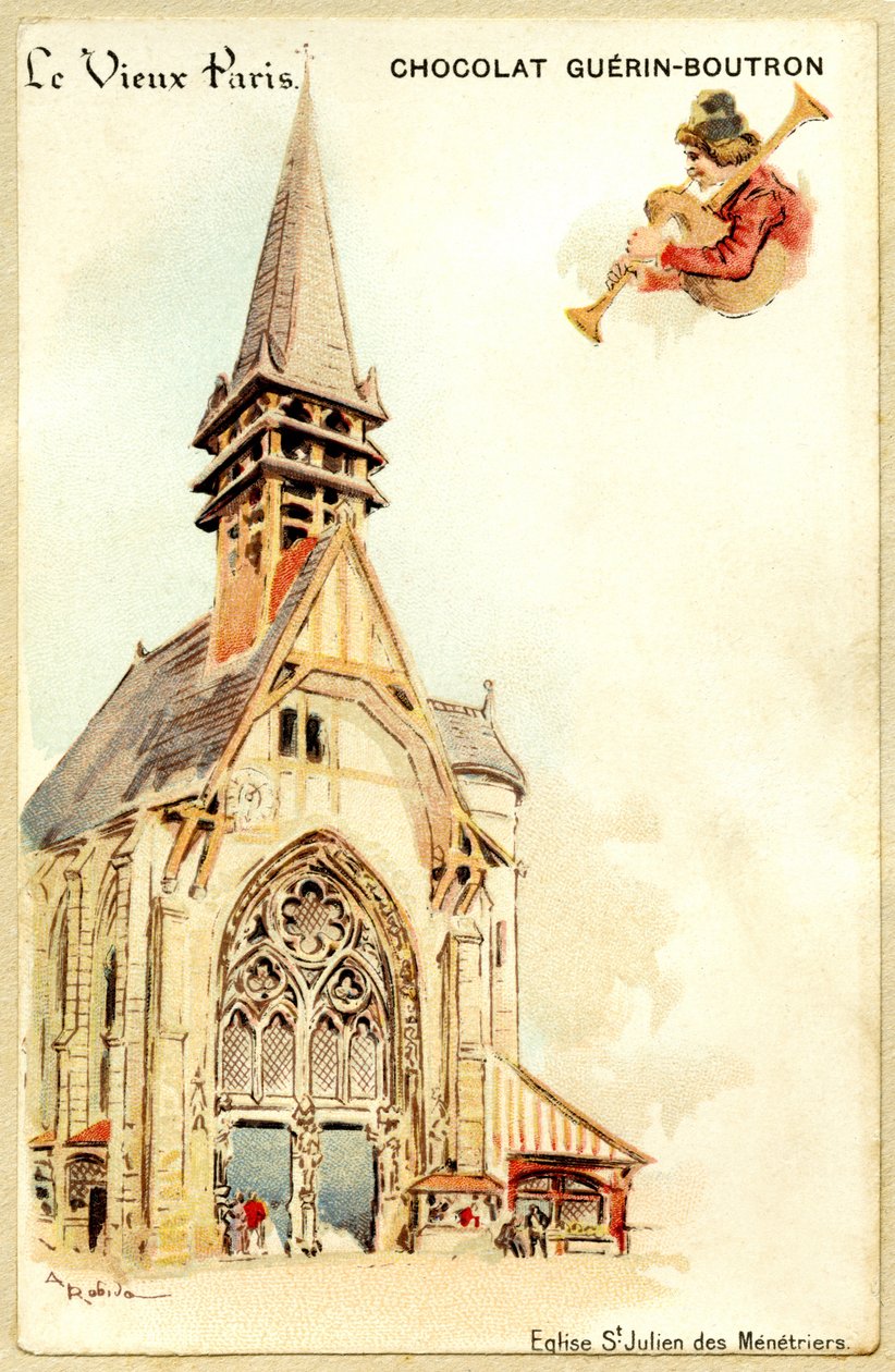 Guerin Boutron巧克力的广告色谱，LE VIEUX PARIS，Saint Julien desMénétriers教堂 作者 法语学校
