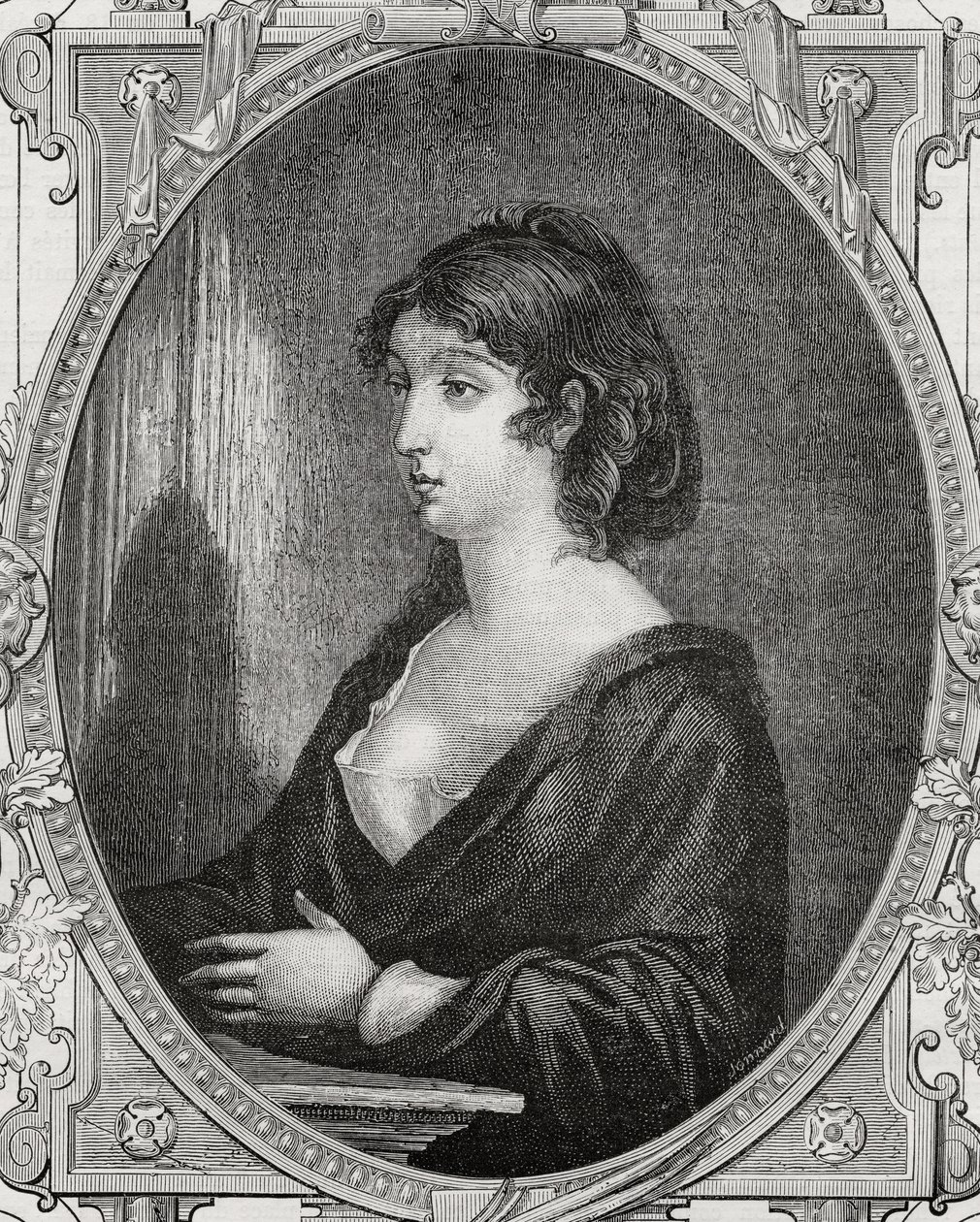 Raime的Pannemaker雕刻的Aimee Cecile雷诺（1774-94），来自Louis Blanc的“法国革命史”（1811-82） 作者 法语学校
