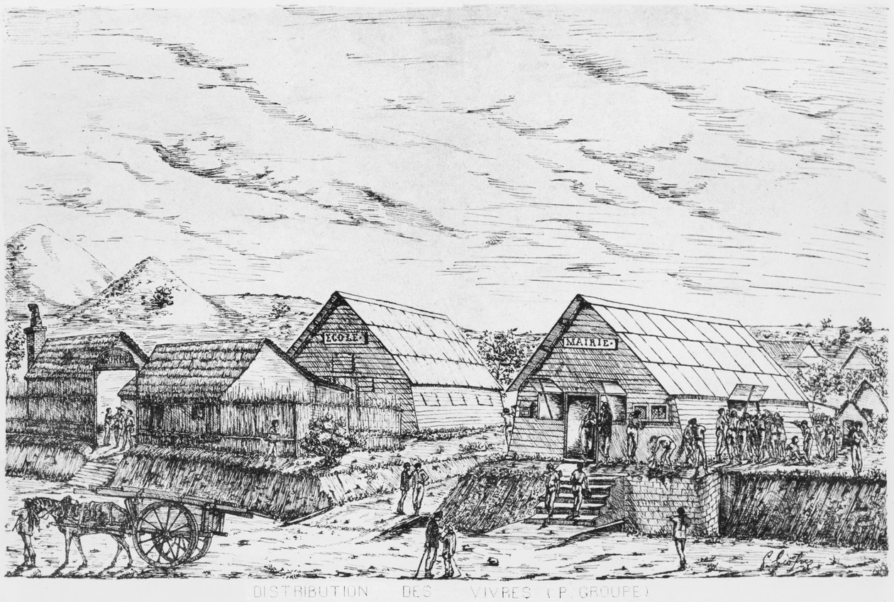 松树岛的专辑，供应物品分发，1878-79 作者 法语学校