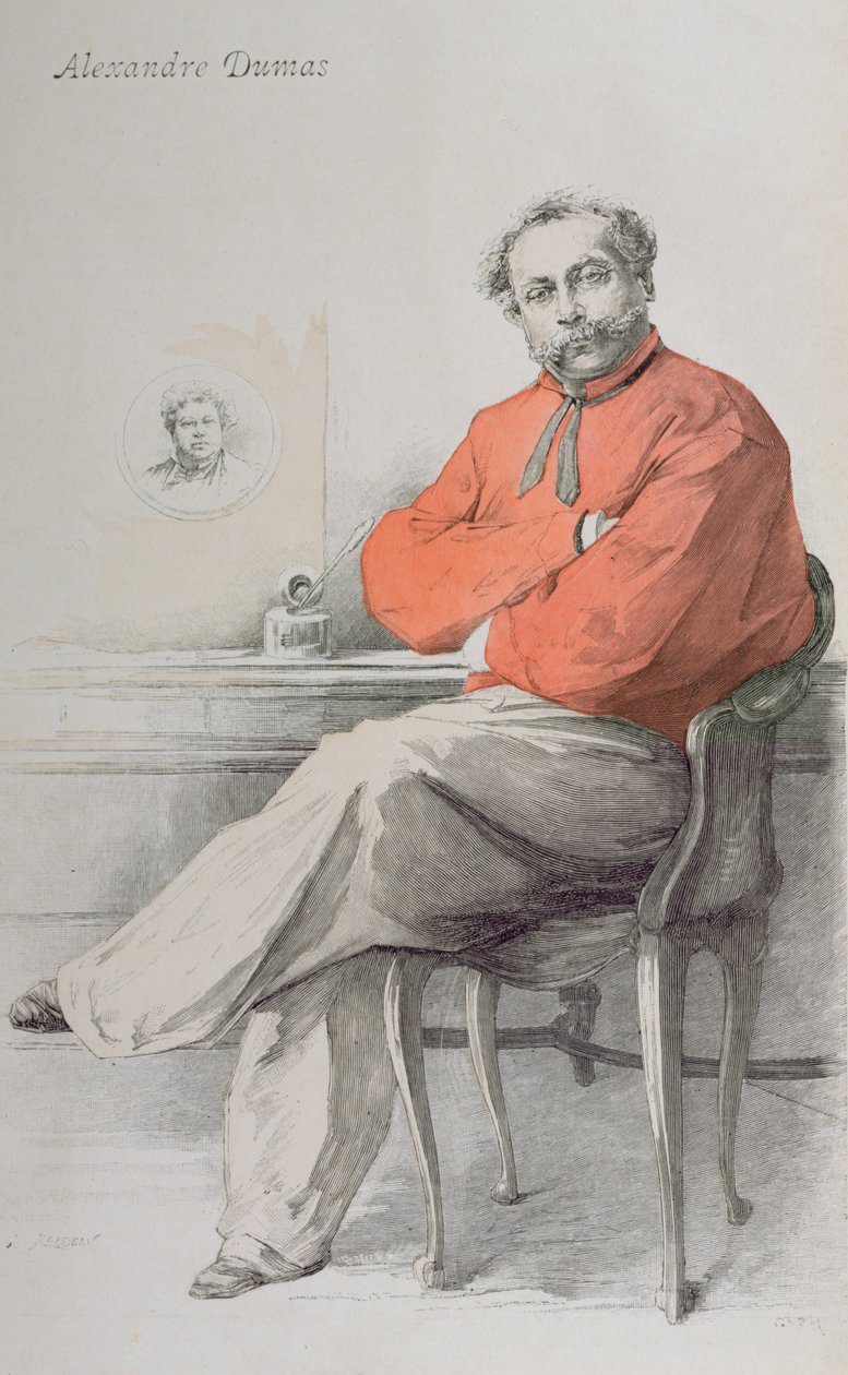 Alexandre Dumas Fils，插图来自The Illustree Review，1888年8月1日 作者 法语学校