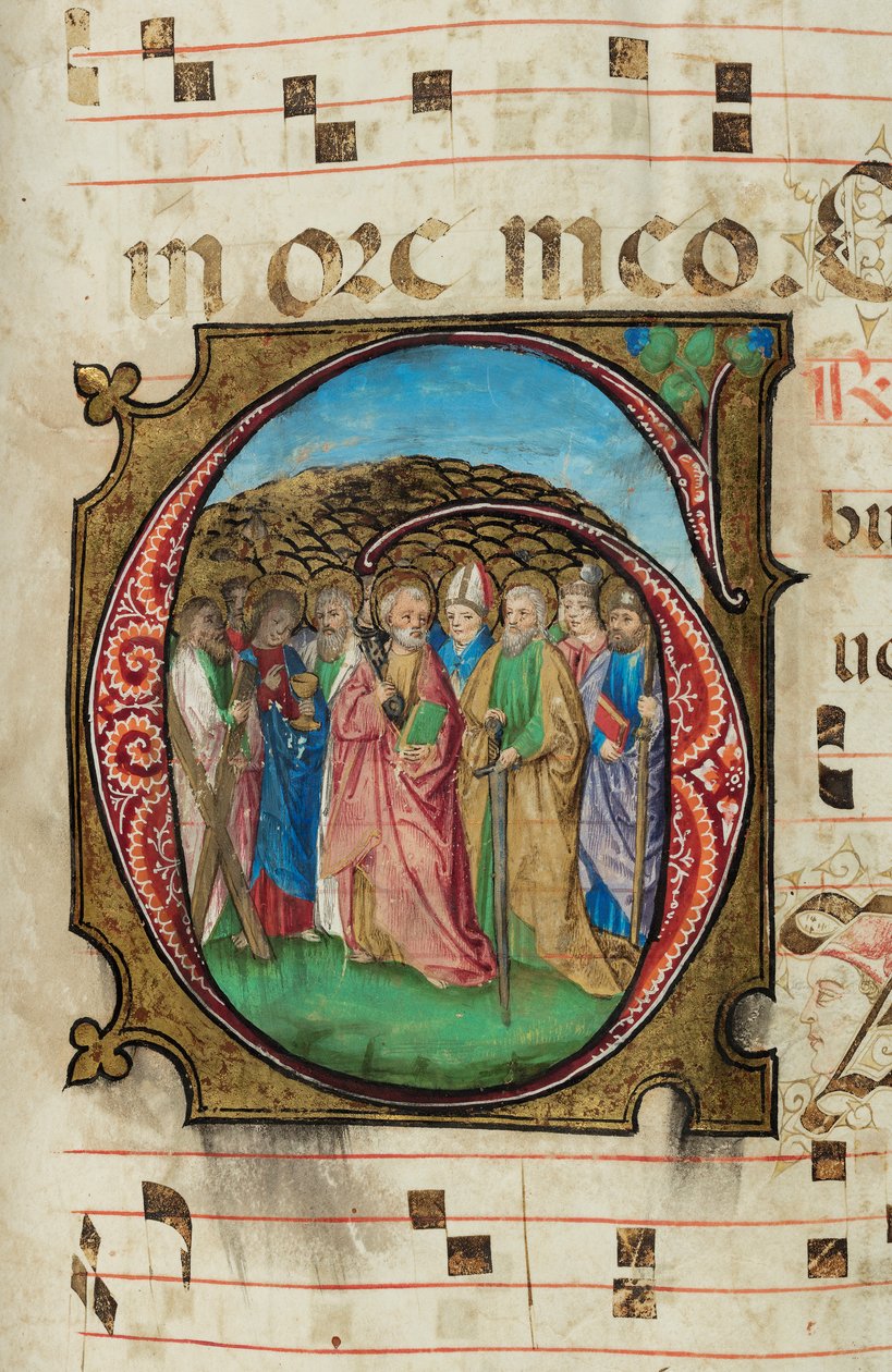 All Saints, Gradual, f.85 (ink, tempera & gold leaf on parchment) 作者 法语学校