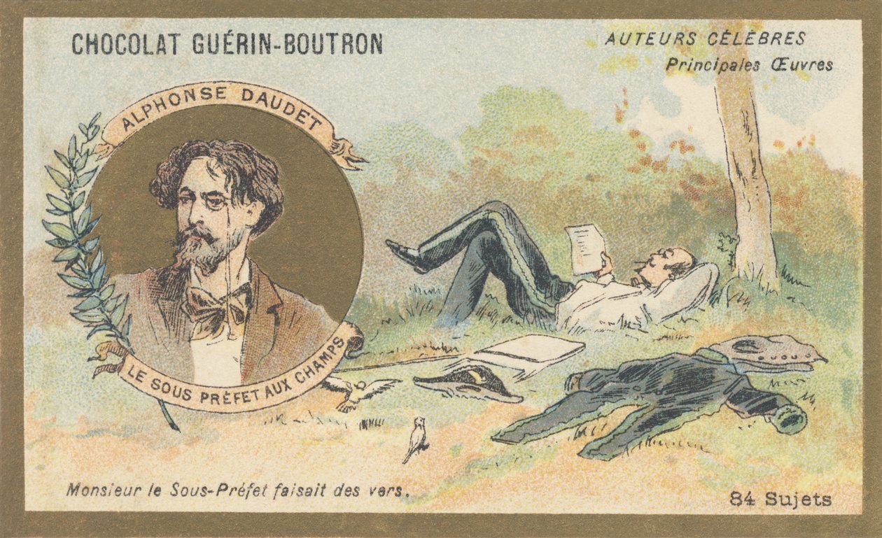 Alphonse Daudet（1840-1897），法国作家和剧作家，散文民谣“Le sous-prefet aux champs”的作者（1866） 作者 法语学校