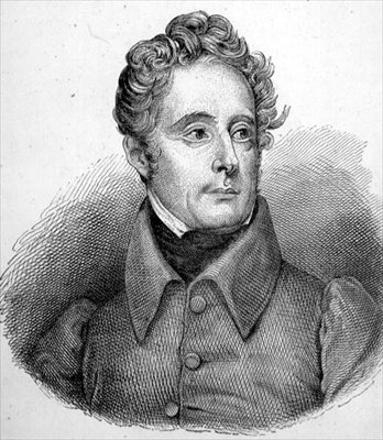 Alphonse Marie Louis Prat de Lamartine (1790-1869)（雕刻）。 作者 法语学校