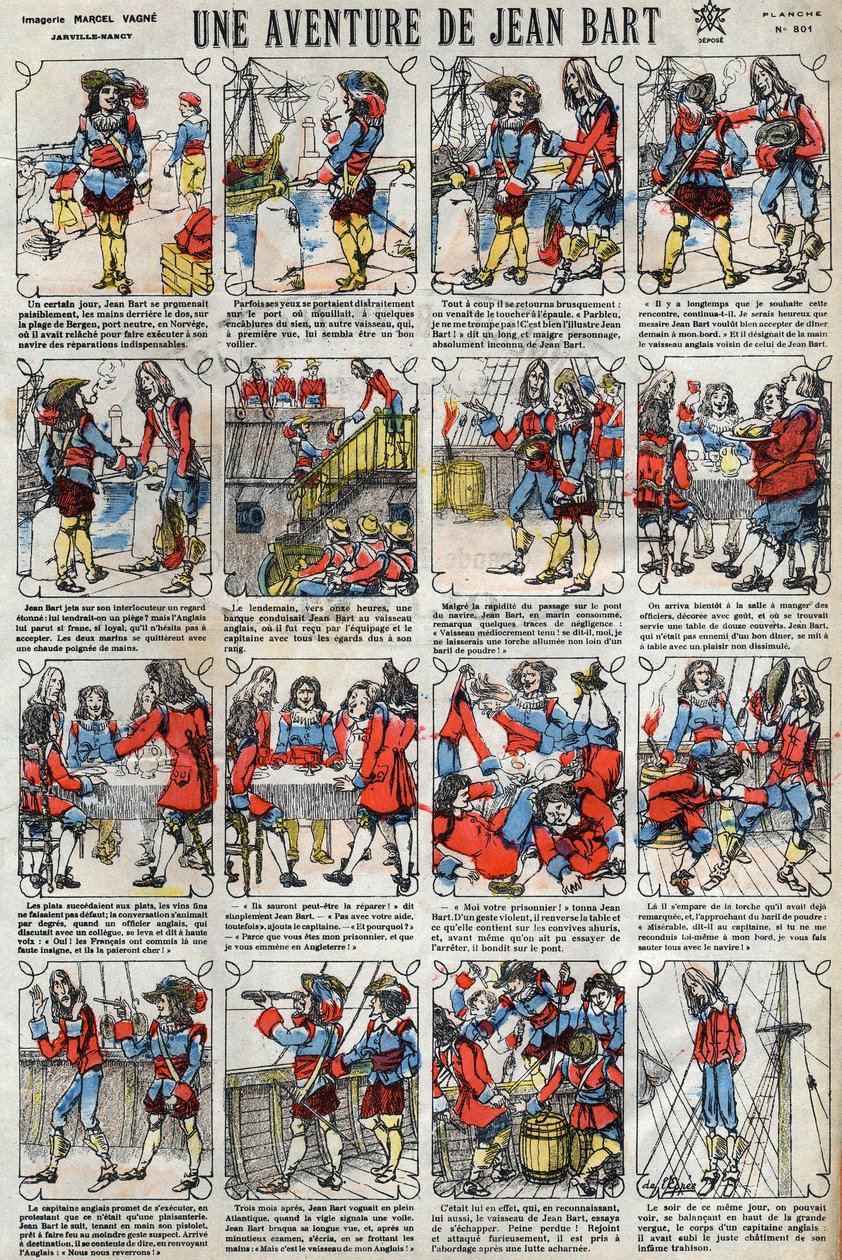 法国私掠者让-巴特（1650 - 1702）的一次冒险。19世纪末的埃皮纳尔成像。 作者 法语学校