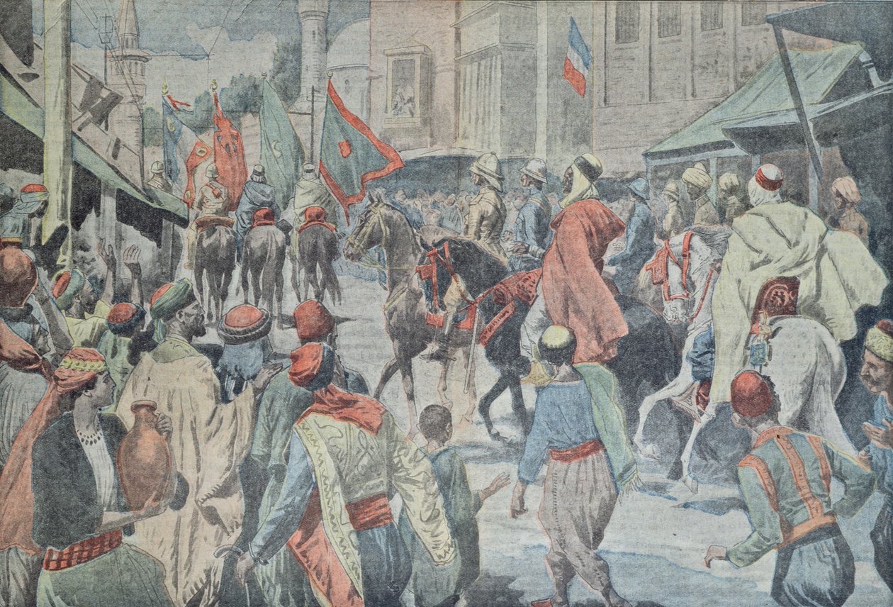 英国 - 阿拉伯军队于1918年从Le Pelerin进入大马士革 作者 法语学校