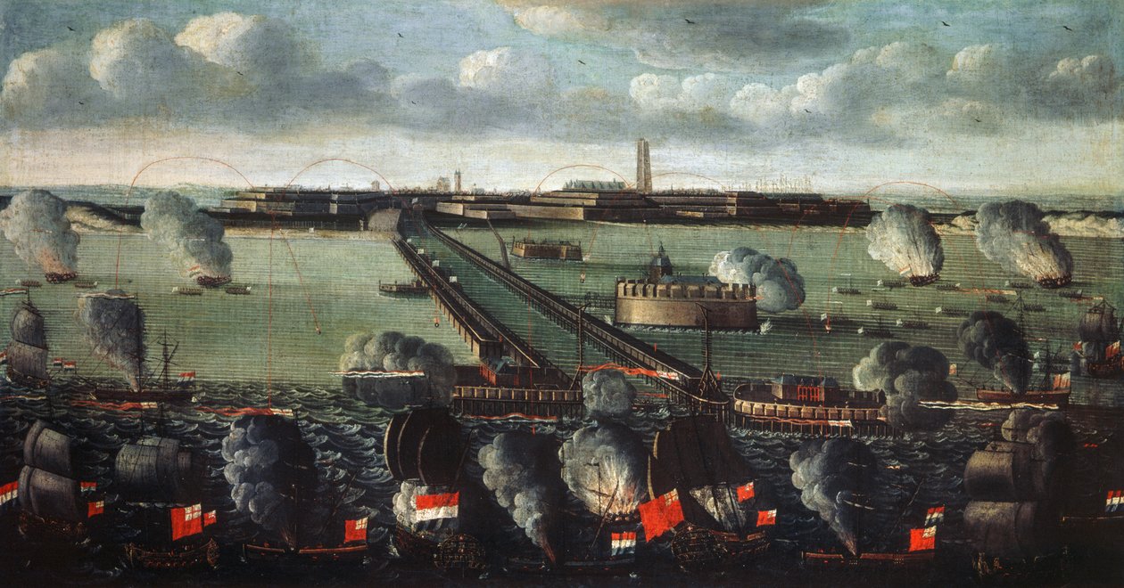 1695 年英荷舰队轰炸敦刻尔克 作者 法语学校
