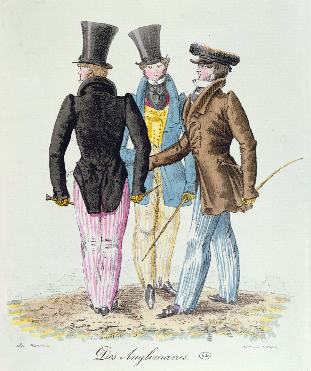 Anglomaniacs，c.1830 作者 法语学校