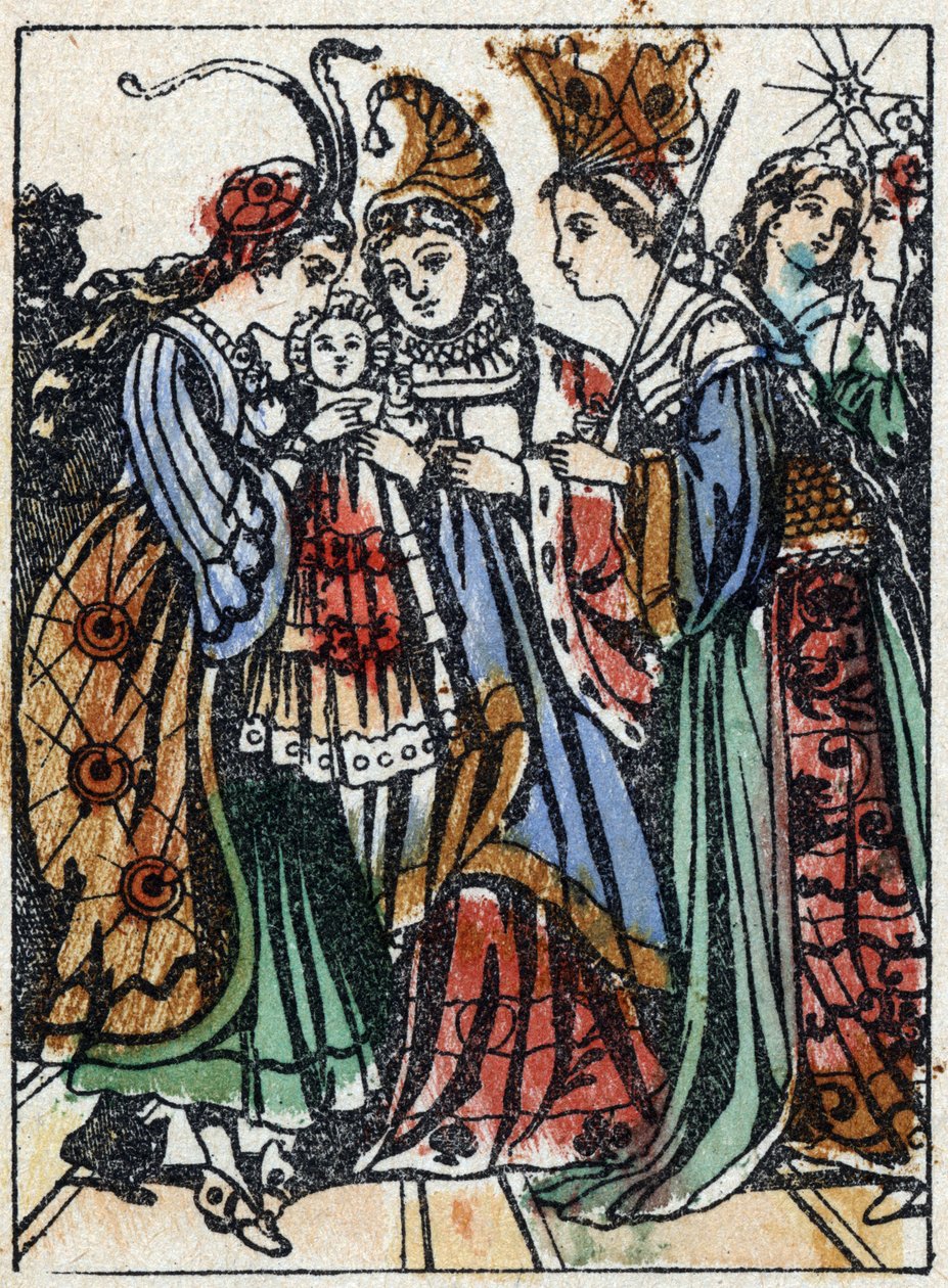 Anonymous illustration for “La belle au bois dormant”, tale by Charles Perrault (1628-1703), French writer. Wood engraving of Imaging Pellerin - Epinal, sd. Late 19th century. 作者 法语学校