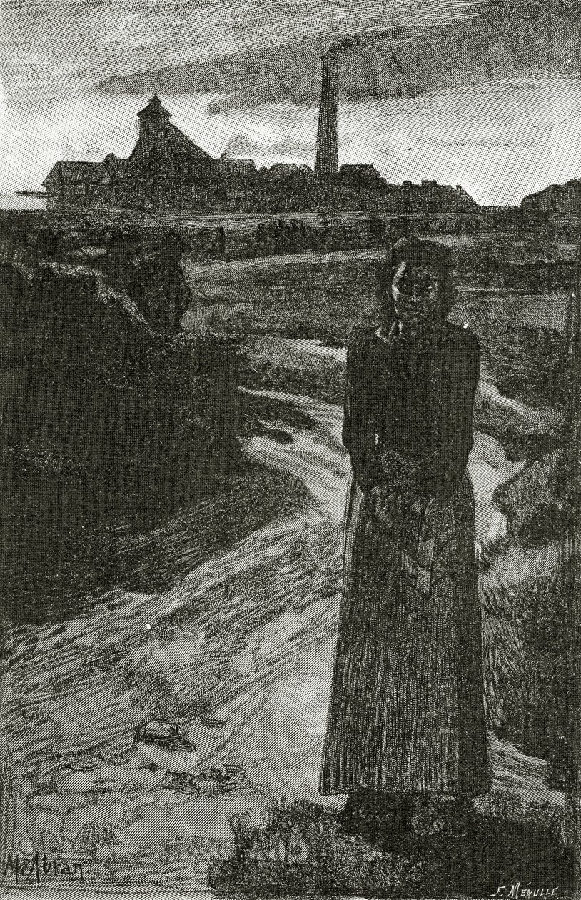 Anzin，19世纪（bw雕刻） 作者 法语学校