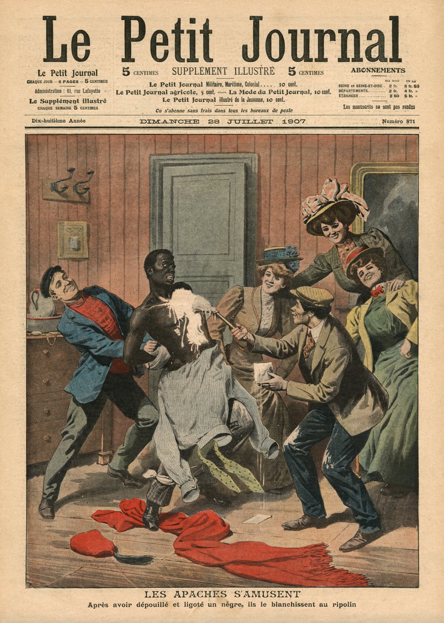 阿帕奇很有趣，插图来自&39;Le Petit Journal&39;，补充illustre，1907年7月28日 作者 法语学校