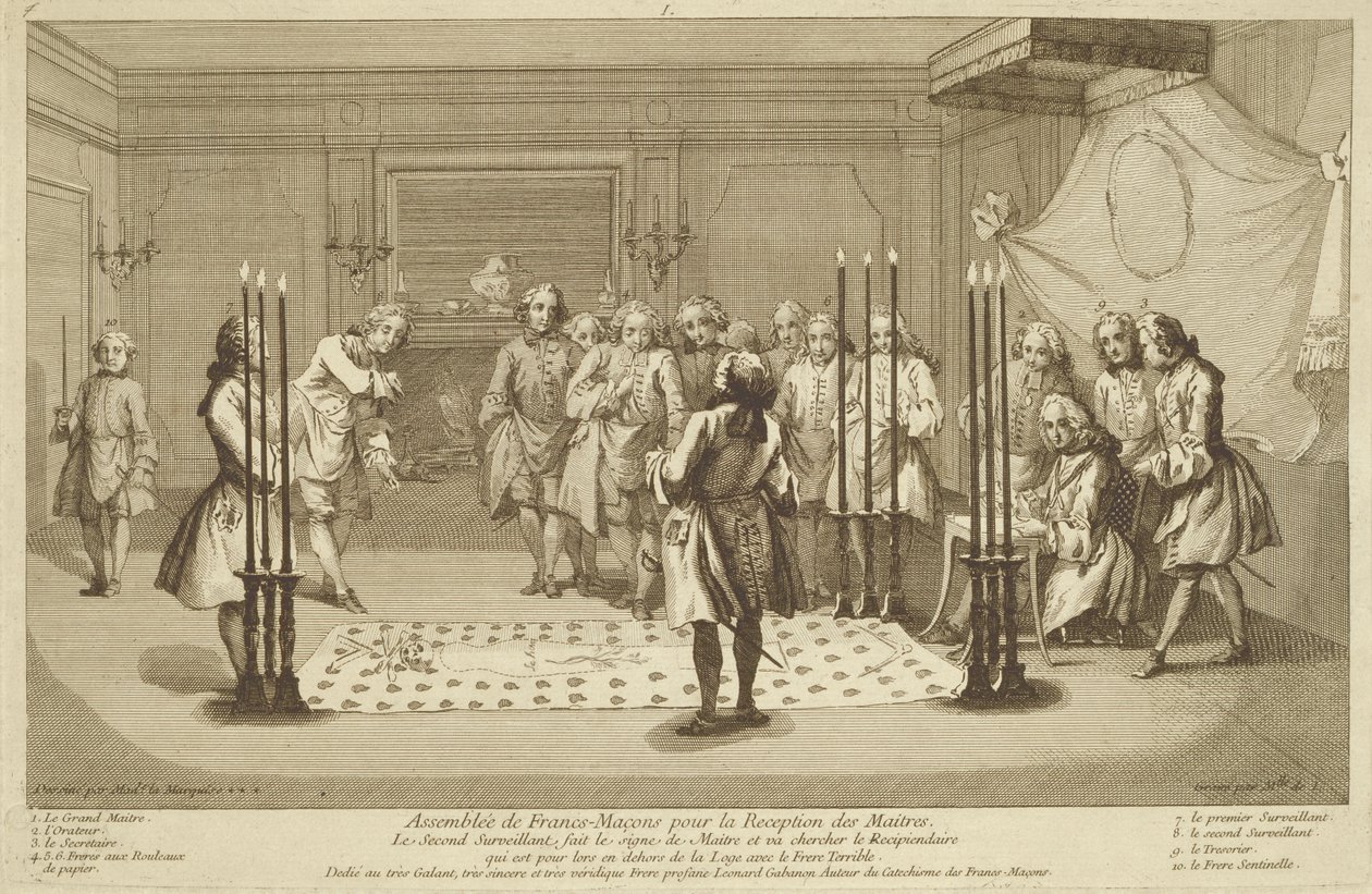 从宗教和习俗仪式c.1733开始，在大师启动前组装自由的石匠 作者 法语学校