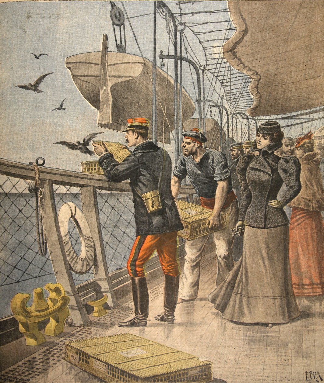 在海上，插图来自Le Petit Journal：Supplement illustre，1898年4月10日 作者 法语学校