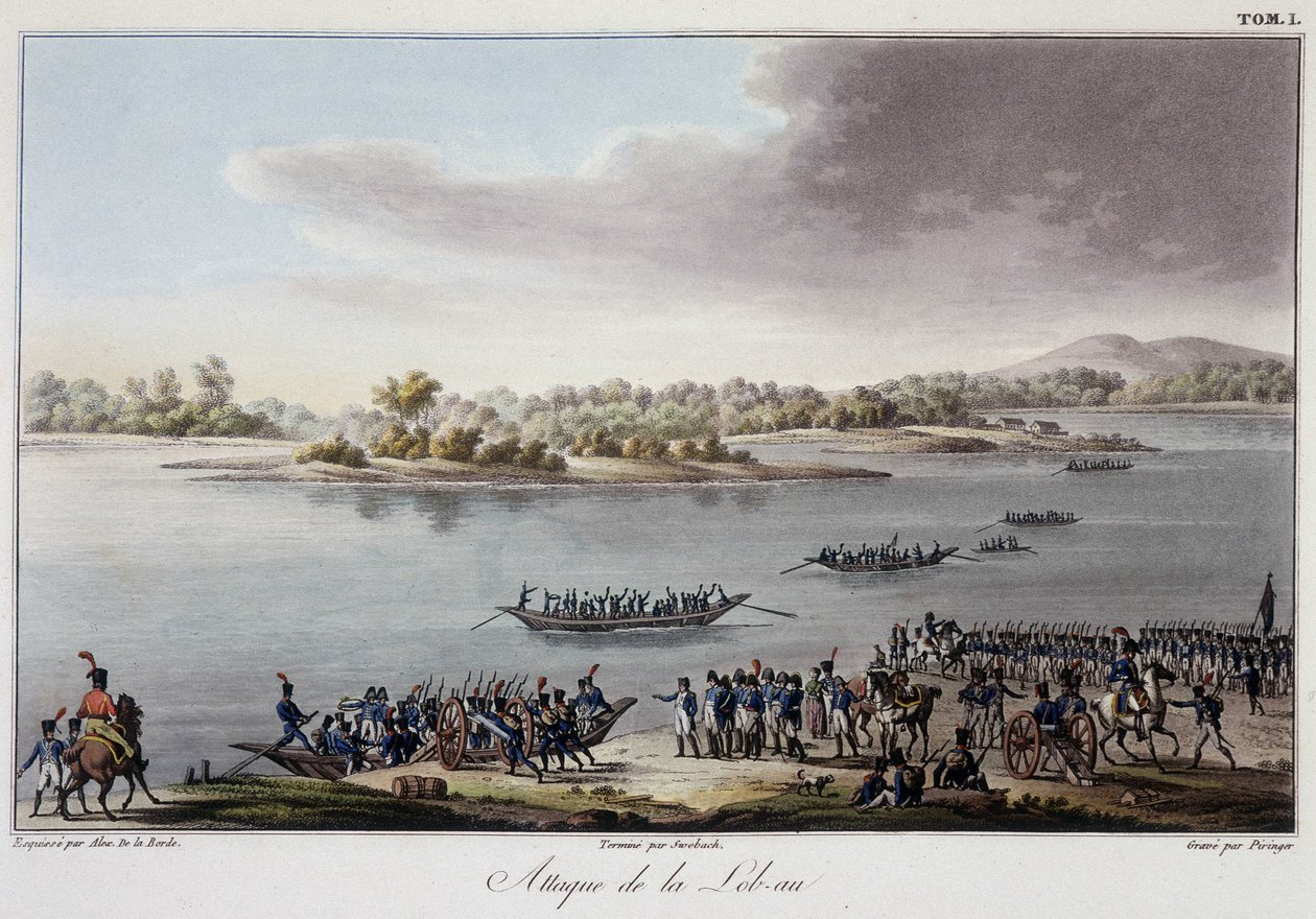 1809 年袭击 Lobau - 在“1809 年法国和奥地利之间的战争历史”中 作者 法语学校