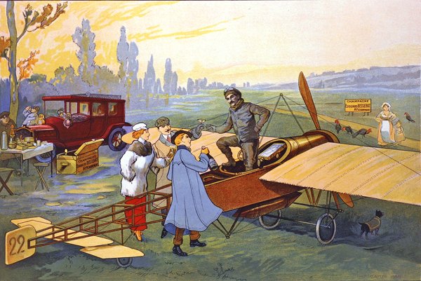 航空（彩色平版印刷）。 作者 法语学校