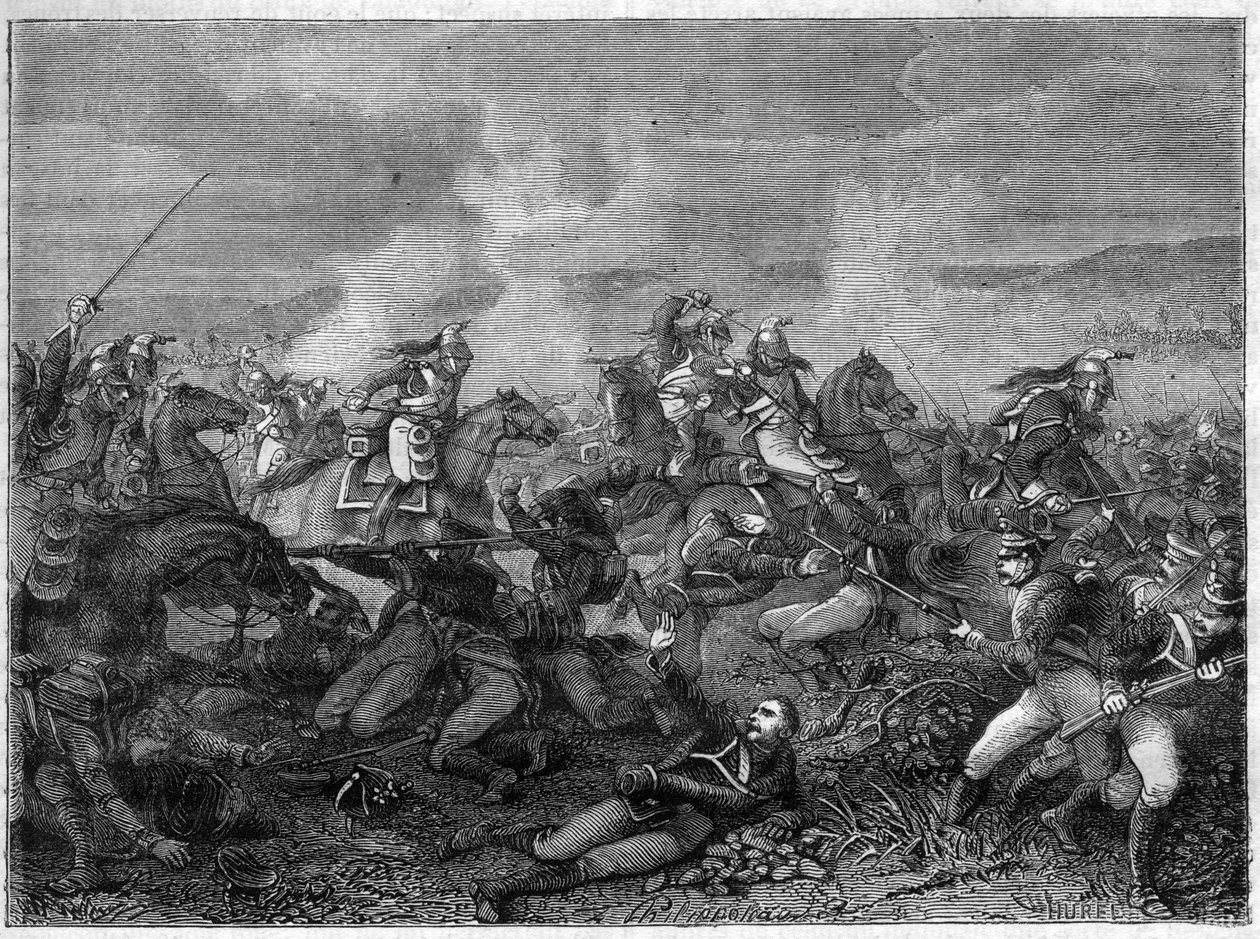 圣迪济耶战役，1814年1月27日（俄军联队对法国卫队龙骑兵）圣迪济耶战役--卫队龙骑兵的漂亮冲锋--卫队龙骑兵对兰茨科伊的俄国人的战役--载于《帝国史》苏书 作者 法语学校