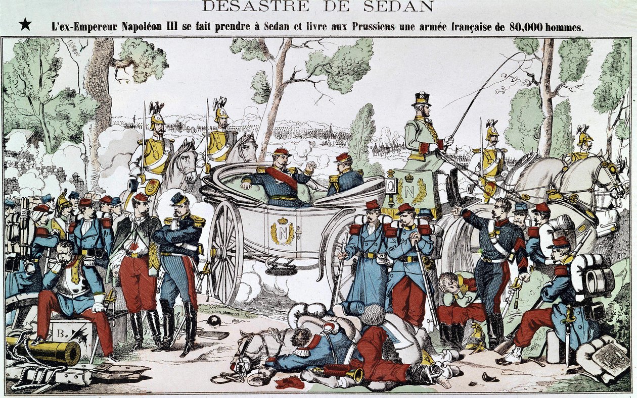 1870年的色当战役。前皇帝拿破仑三世在色当被抓，并向普鲁士人提供了一支由8万人组成的法军，形象地说就是一个脊梁。 作者 法语学校