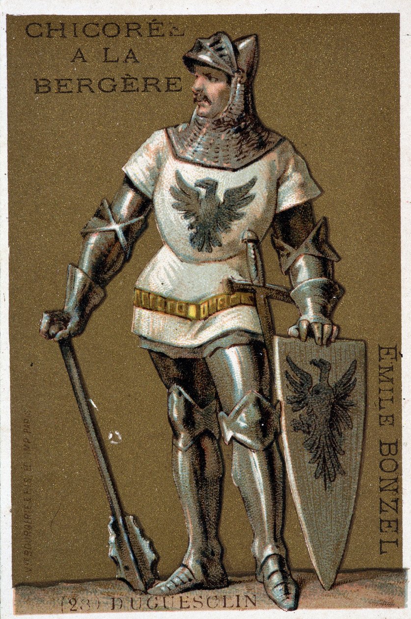 Bertrand du Guesclin (Duguesclin)（约 1320-1380 年）。 法国警察 作者 法语学校