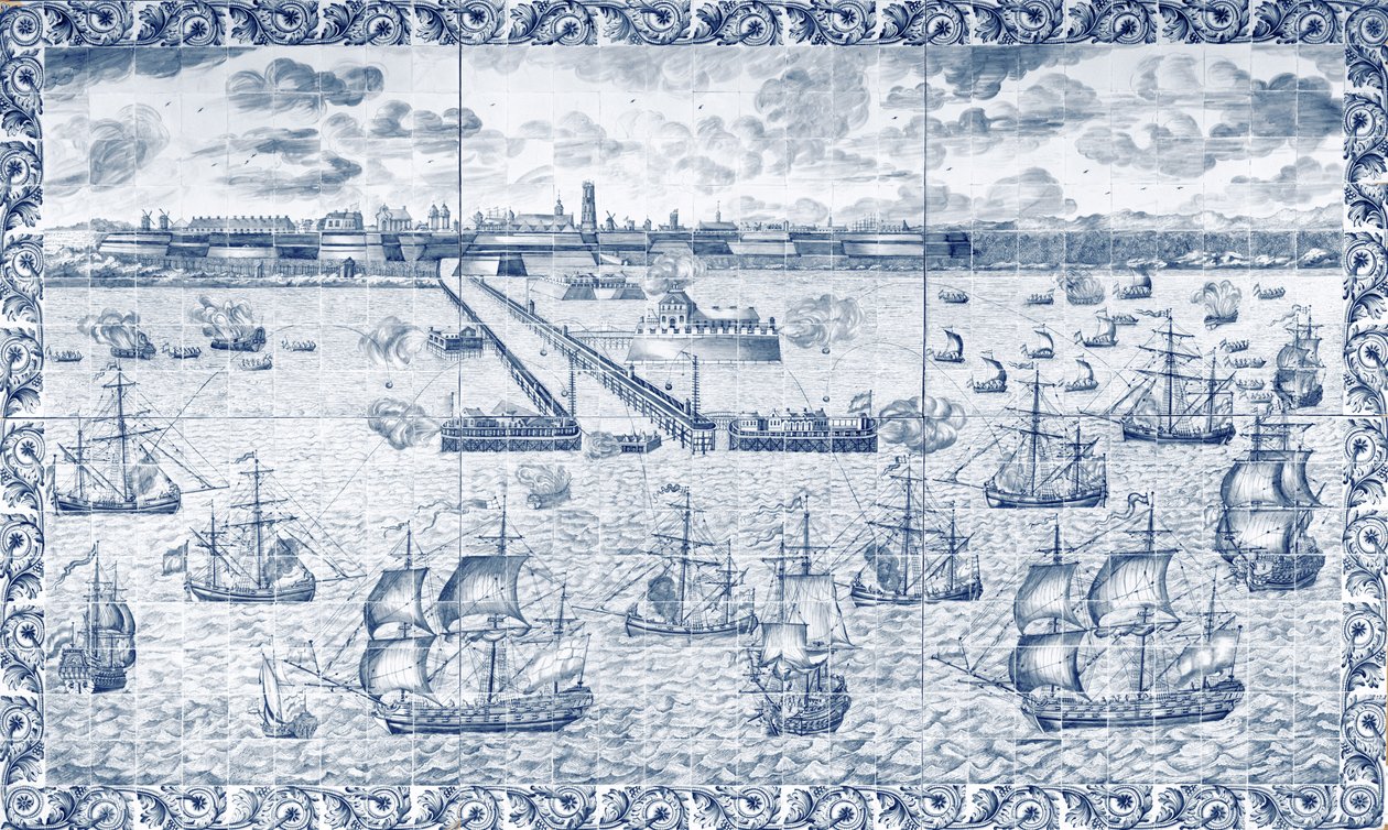 1695年8月11日敦刻尔克的轰炸（陶瓷） 作者 法语学校