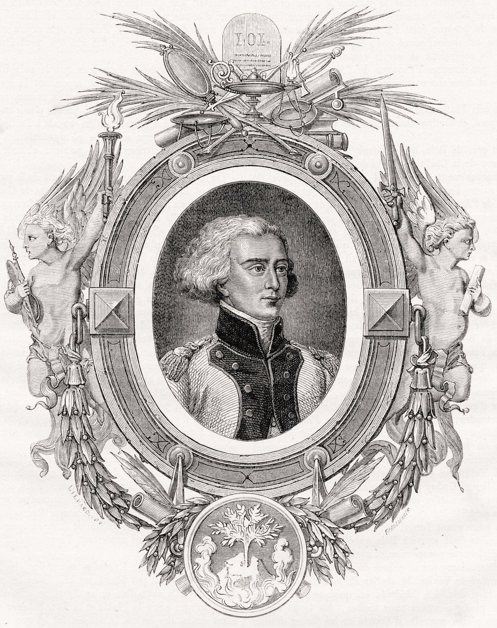 Conegliano公爵Bon-Adrien Jeannot de Moncey，由Linard创作的Pannemaker-Ligny，来自Louis Blanc的“Histoire de la Revolution Francaise”（1811-82） 作者 法语学校