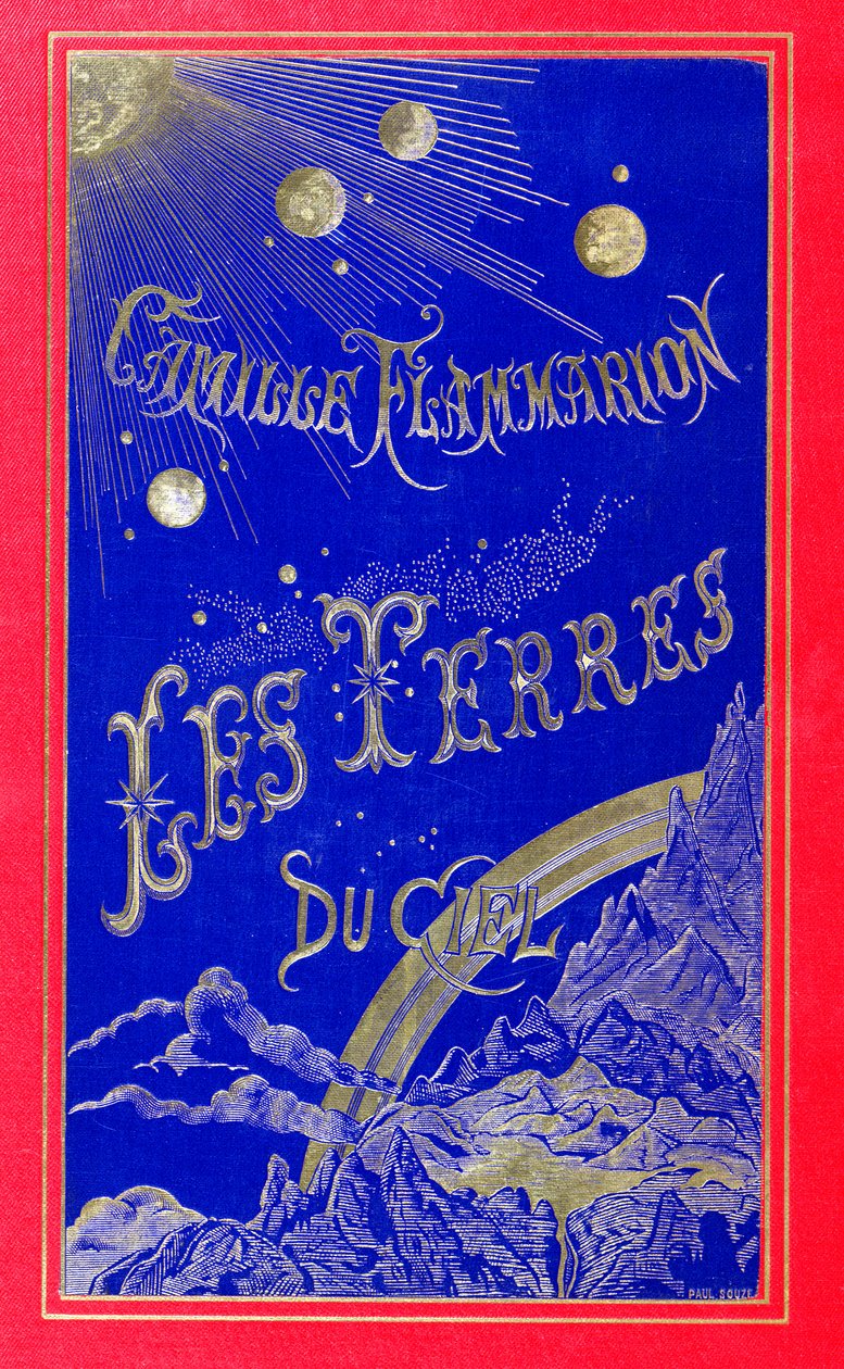 由Camille Flammarion（1842-1925）1877（皮革）撰写的The Lands of Heaven的书籍封面 作者 法语学校
