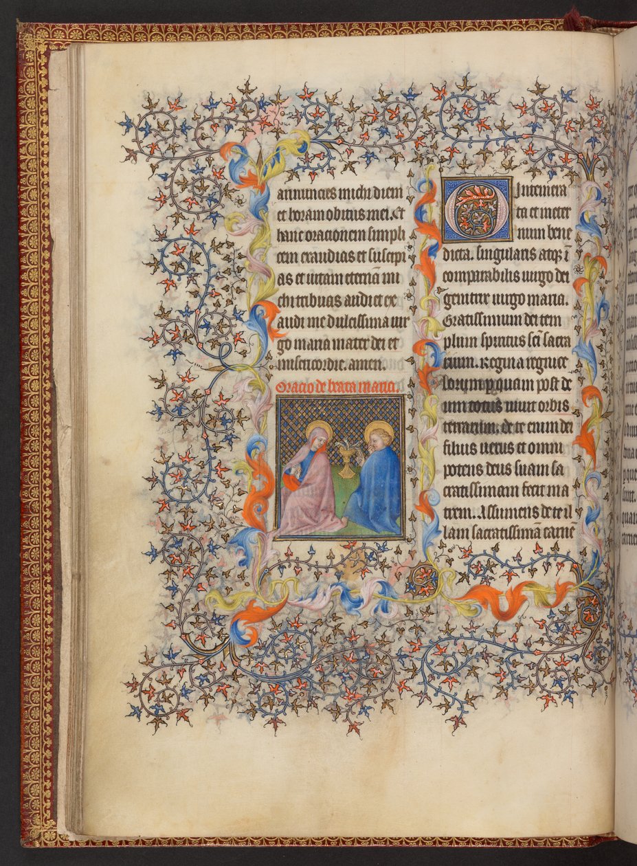 时间之书，添加 MS 32454 f.14v，法国 作者 法语学校