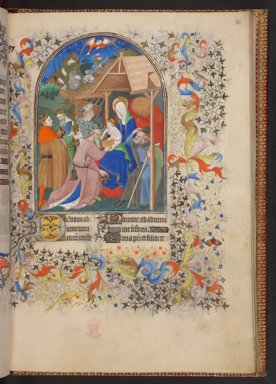 时间之书，地址：MS 32454 f.35r，法国 作者 法语学校