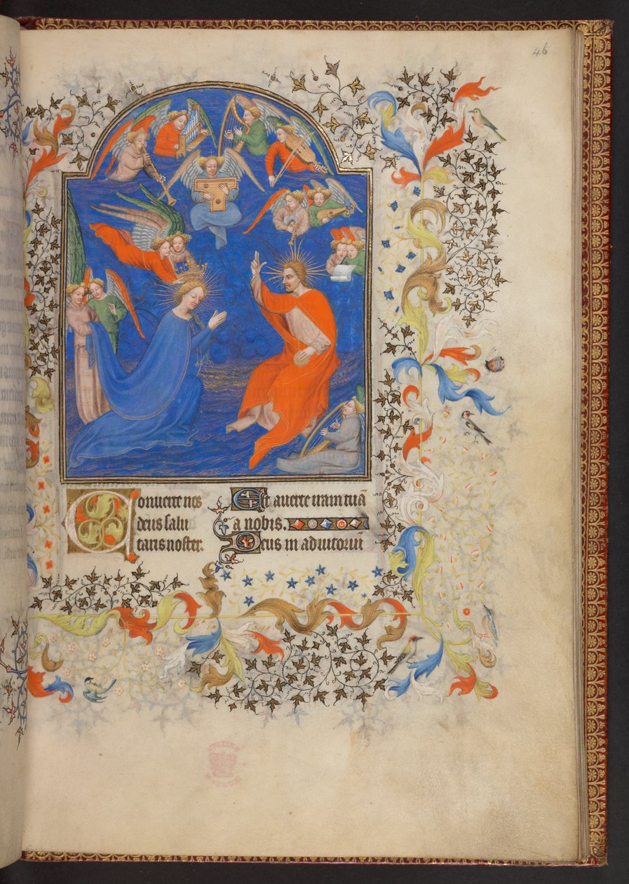 时间之书，地址：MS 32454 f.46r，法国 作者 法语学校