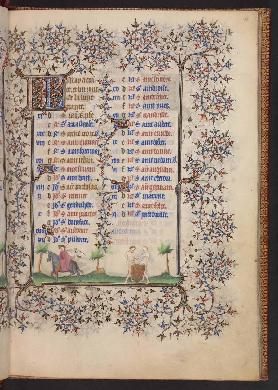 时间之书，Add MS 32454 f.4r，法国 作者 法语学校