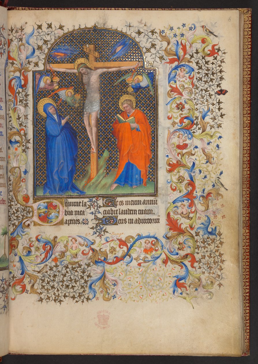 小时记》，Add MS 32454 f.8r, 法国 作者 法语学校