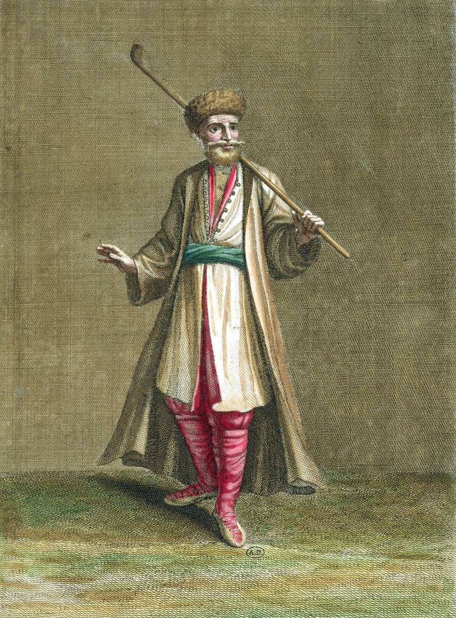 保加利亚服装，从Levant Costume Collection，1707-8的插图 作者 法语学校