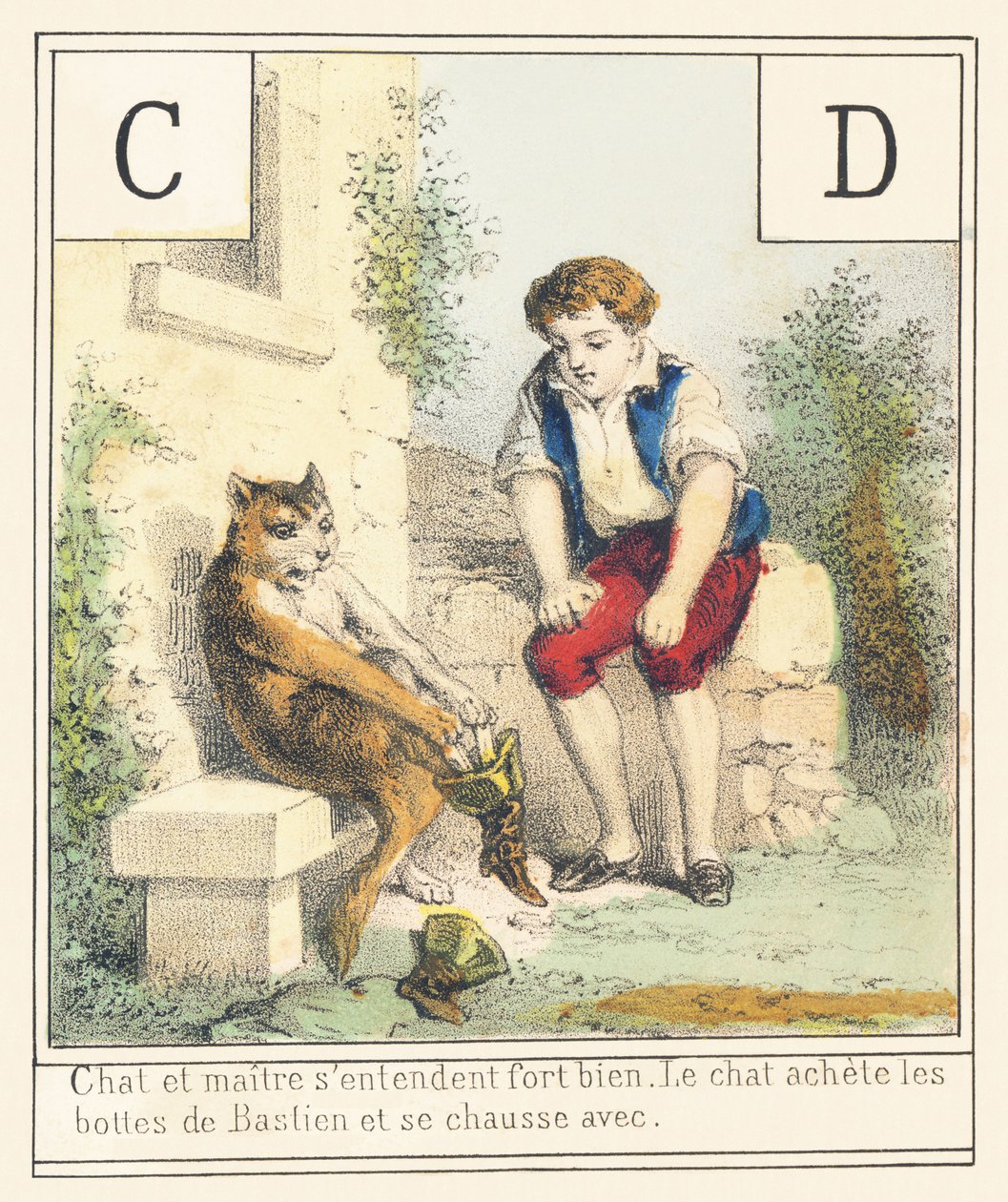 CD：猫和主人相处得很好猫芽巴斯蒂安（Bastien）的靴子， 作者 法语学校