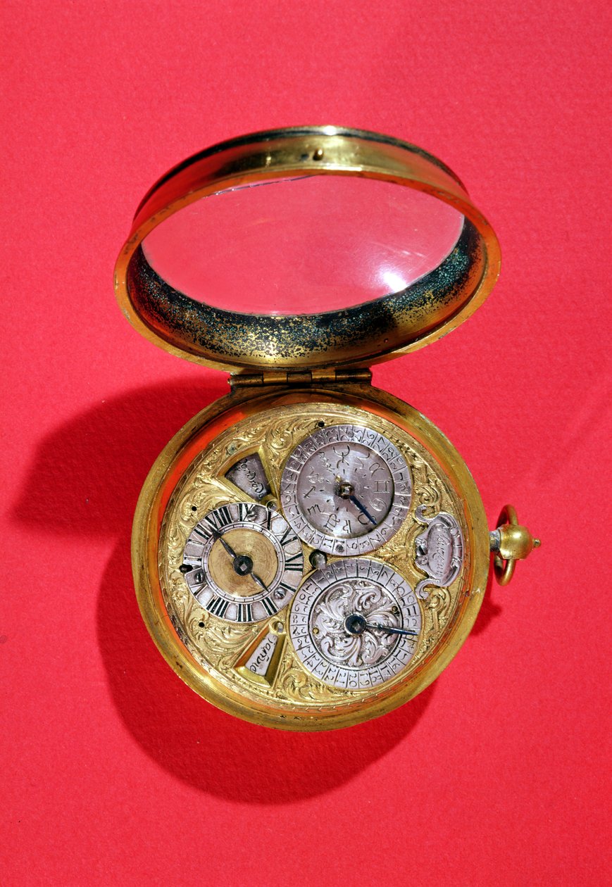 日历表，c.1690（镀金黄铜） 作者 法语学校