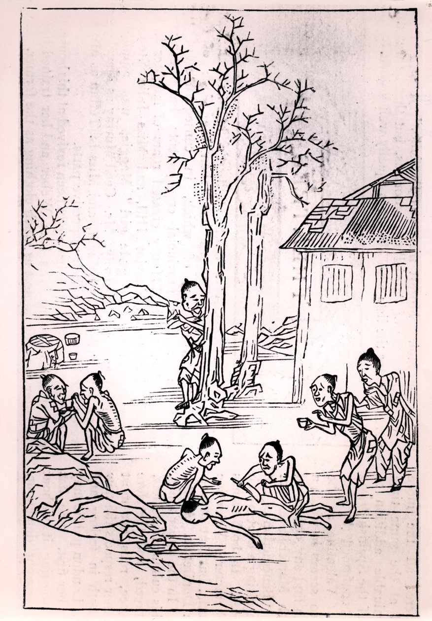 中国的同类相食，来自中国的绘画，1870年 作者 法语学校