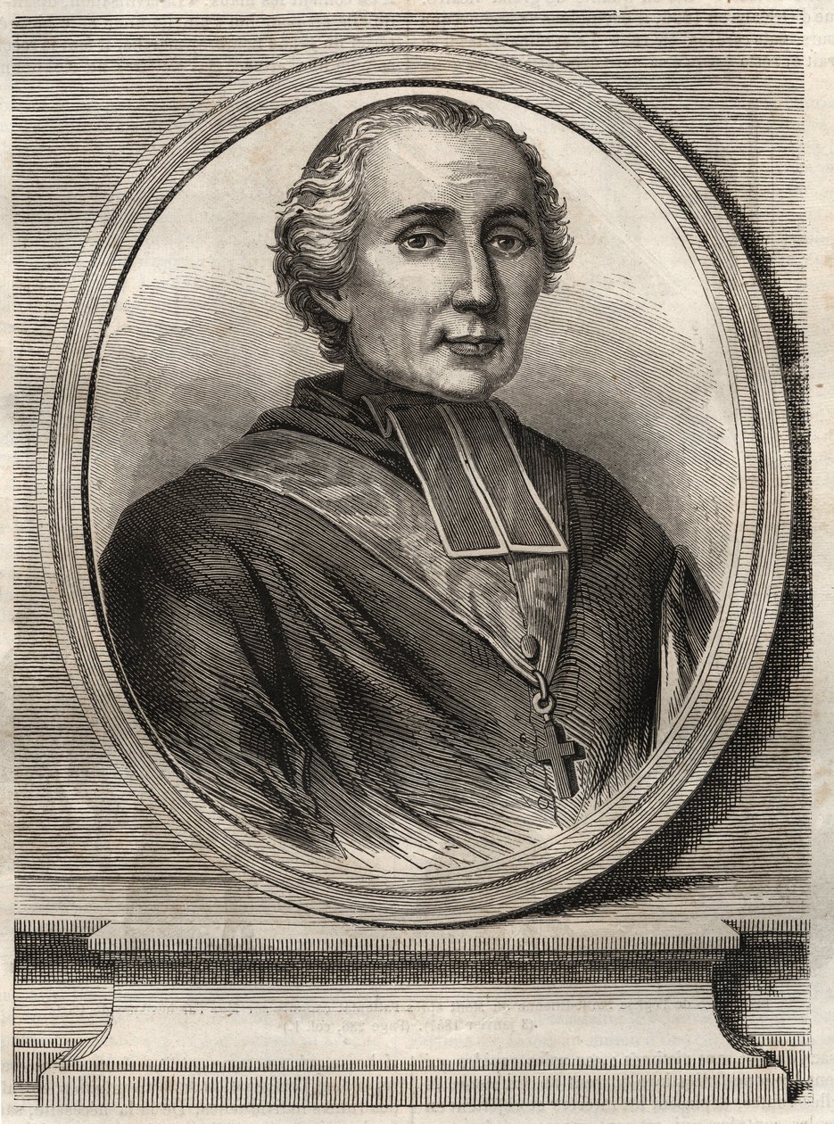红衣主教Francois-Nicolas-Madeleine (Francois Nicolas Madeleine) Morlot 1795-1862 - 巴黎的Archeveque和红衣主教。 作者 法语学校