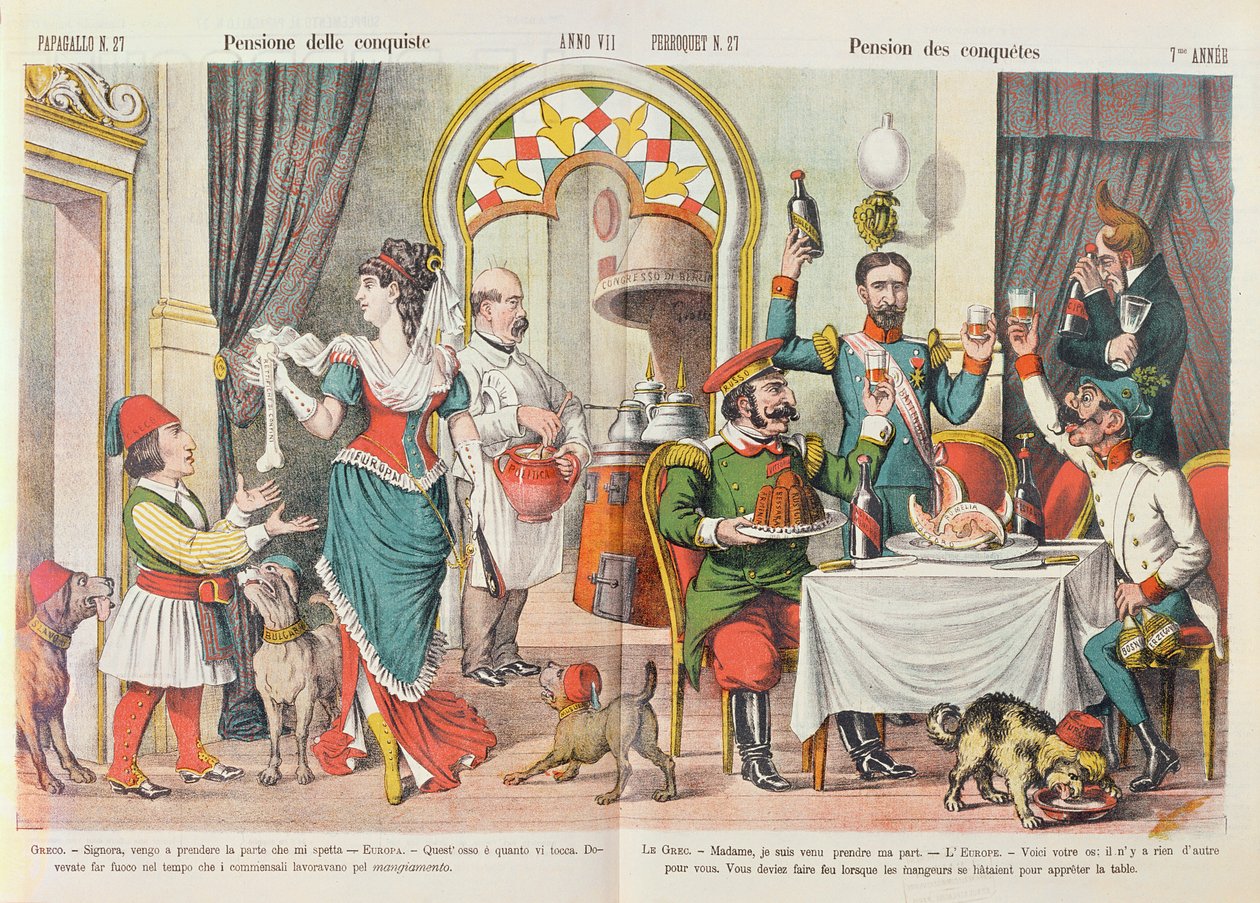 1878年柏林会议的漫画，来自Le Perroquet杂志1879年 作者 法语学校
