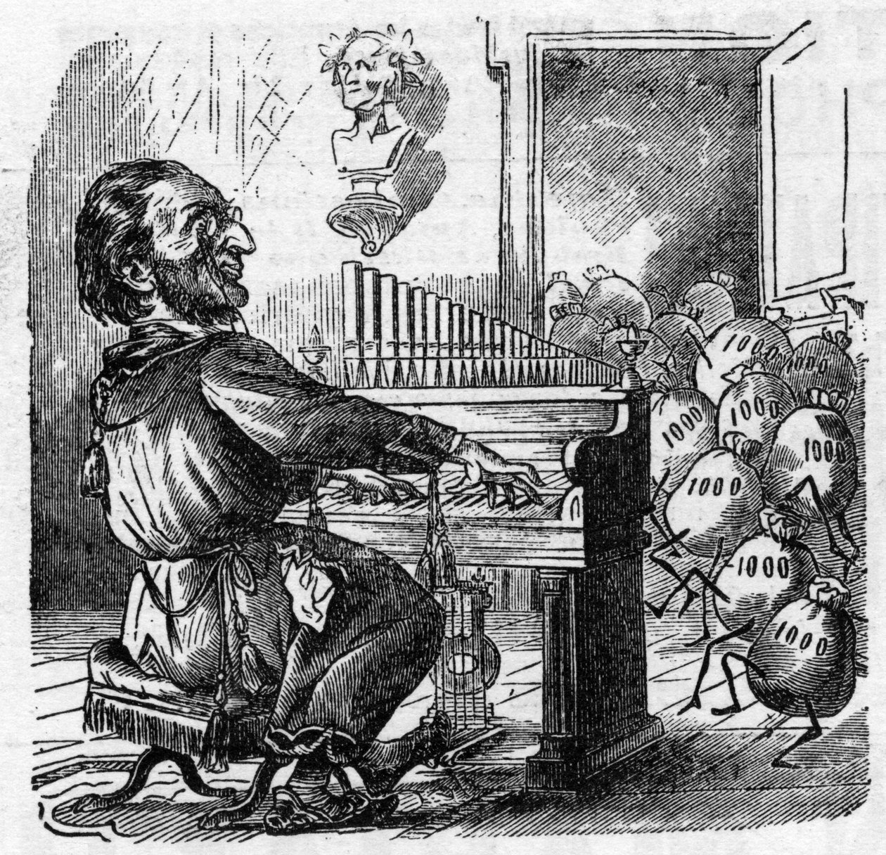 德国作曲家理查德-瓦格纳（1813-1883）的漫画作品 作者 法语学校