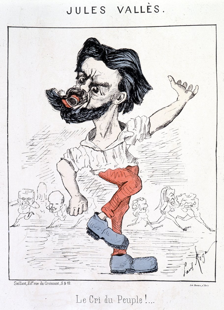 漫画作者 Jules Vallès - 在“人民的克里！ “” 作者 法语学校
