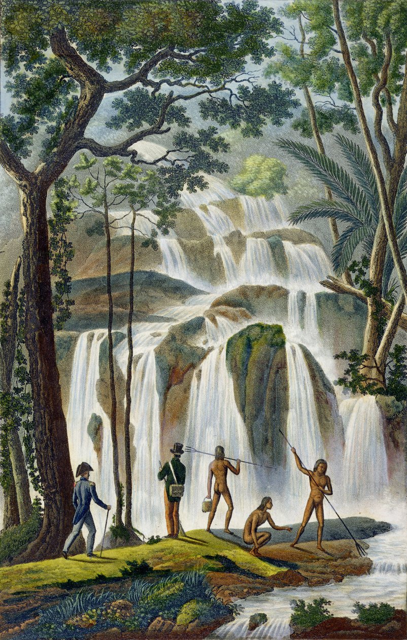 来自世界各地的普拉兰港的瀑布，由国王陛下的克尔维特，壳牌在1822年，1823年，1824年和1825年执行，由路易斯伊西多尔杜普执行 作者 法语学校