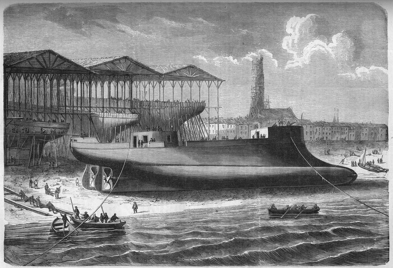 船厂：Belier cuirass "Sphinx "号，由波尔多的 "Chantiers et ateliers de l