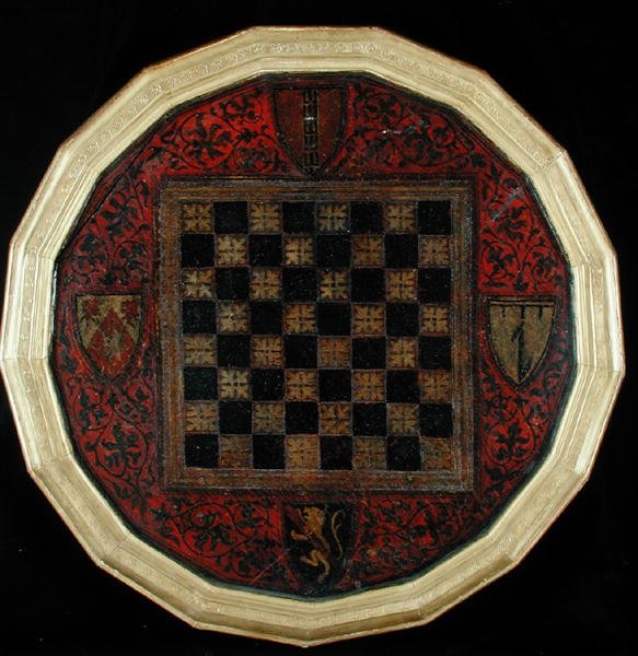 棋盘有四个徽章，c.1400-30 作者 法语学校