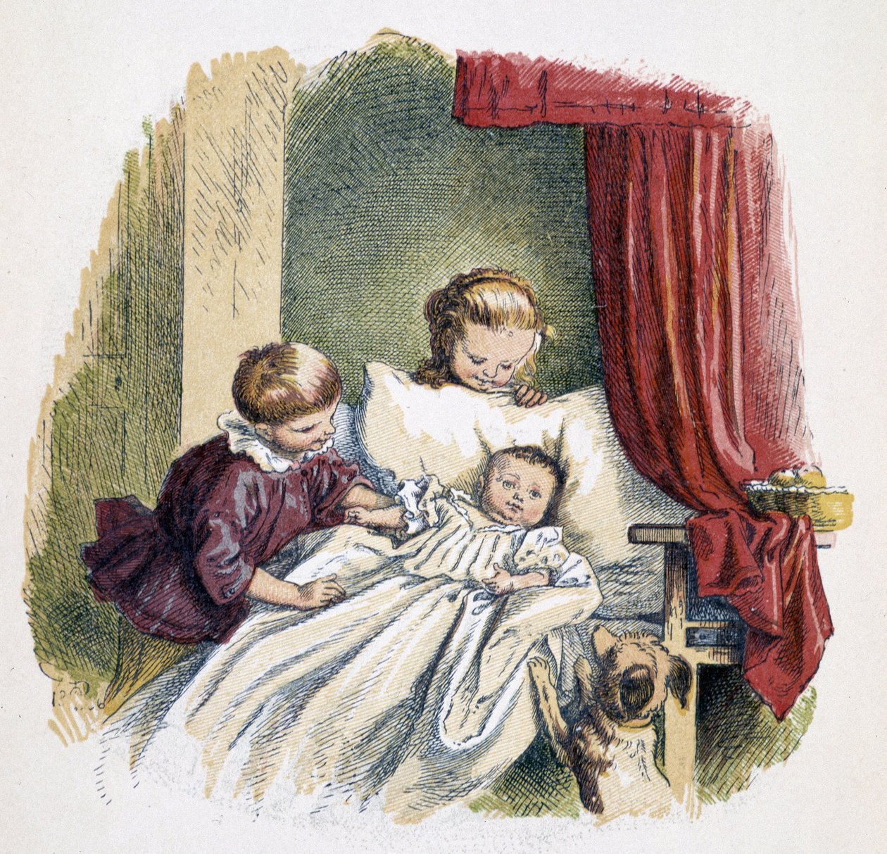 孩子们在“”Schnick, schnack, trifles for the little