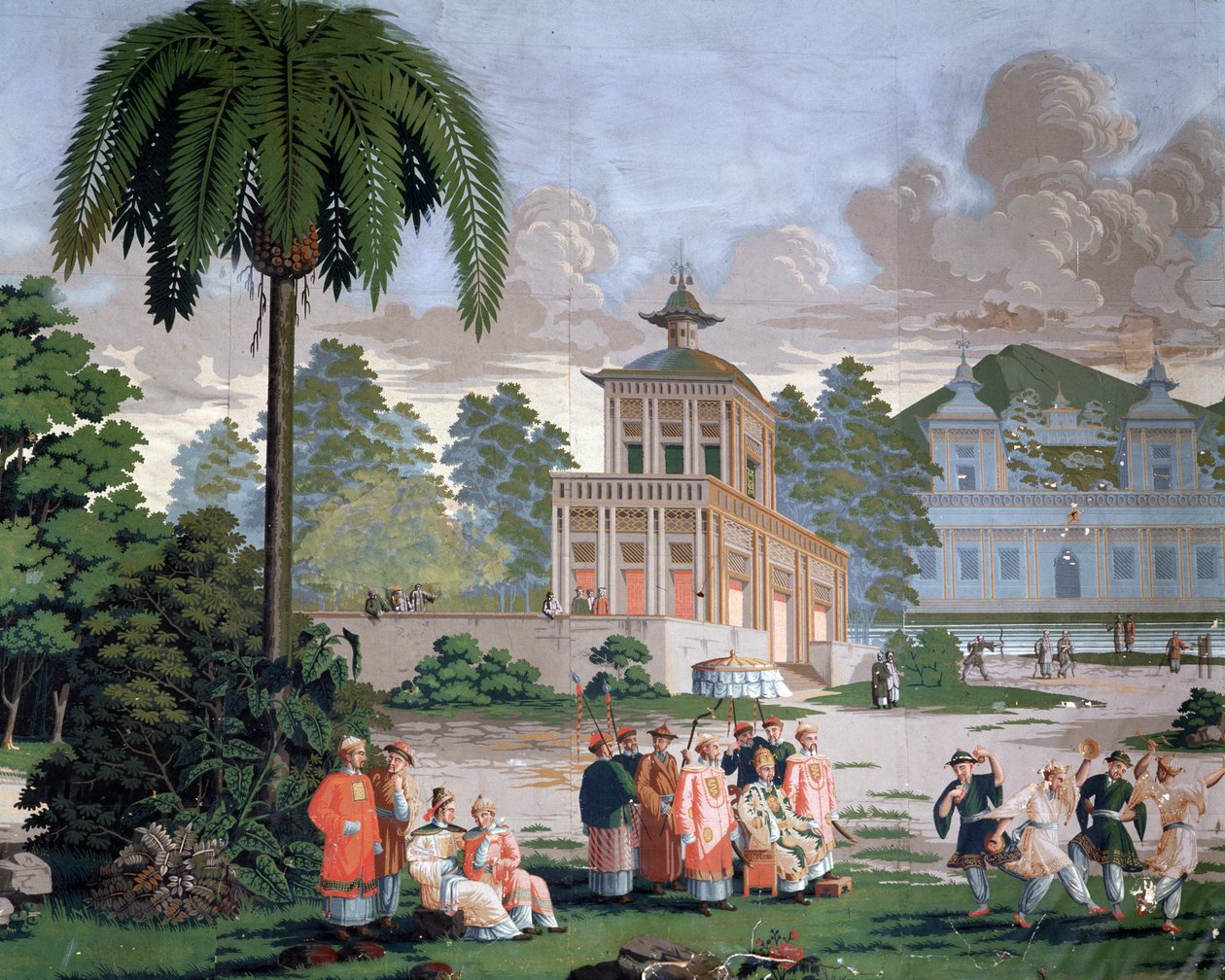 Chinoiserie - wallpaper in the hotel de Plouer in Saint Malo (Saint-Malo). 作者 法语学校
