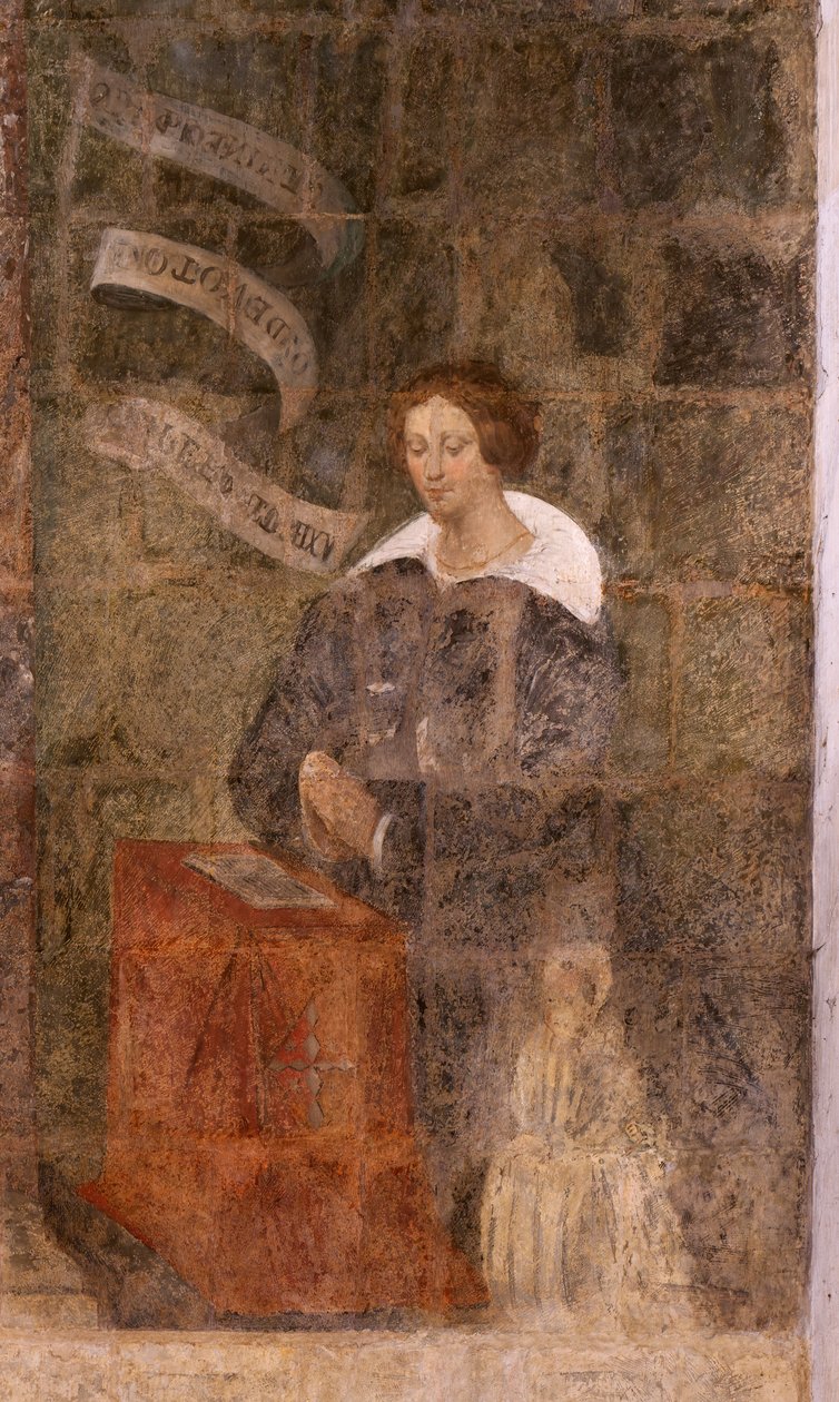 教堂（Eglise Saint-Jean-Baptiste）。 内部的。 圣弗西教堂。 壁画。 颂扬玛丽（被称为善死的壁画）。 17 世纪开始。 作者 法语学校