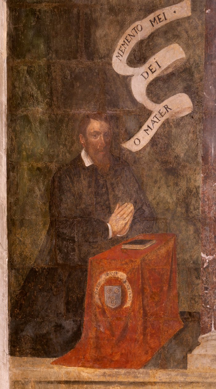 教堂（Eglise Saint-Jean-Baptiste）。 内部的。 圣弗西教堂。 壁画。 颂扬玛丽（被称为善死的壁画）。 17 世纪开始。 作者 法语学校