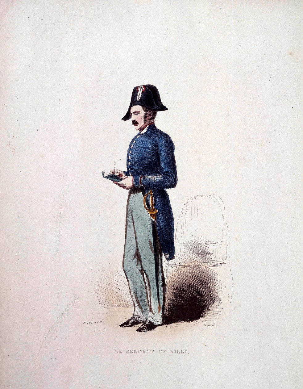 城市警长 七月君主制下警察部队成员的制服（1830-1848） 19世纪 作者 法语学校