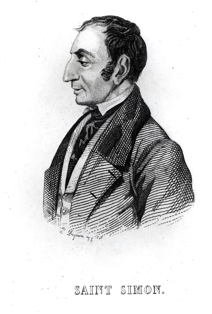 Claude Henri de Rouvroy（1760-1825）圣西门伯爵，18-19世纪 作者 法语学校