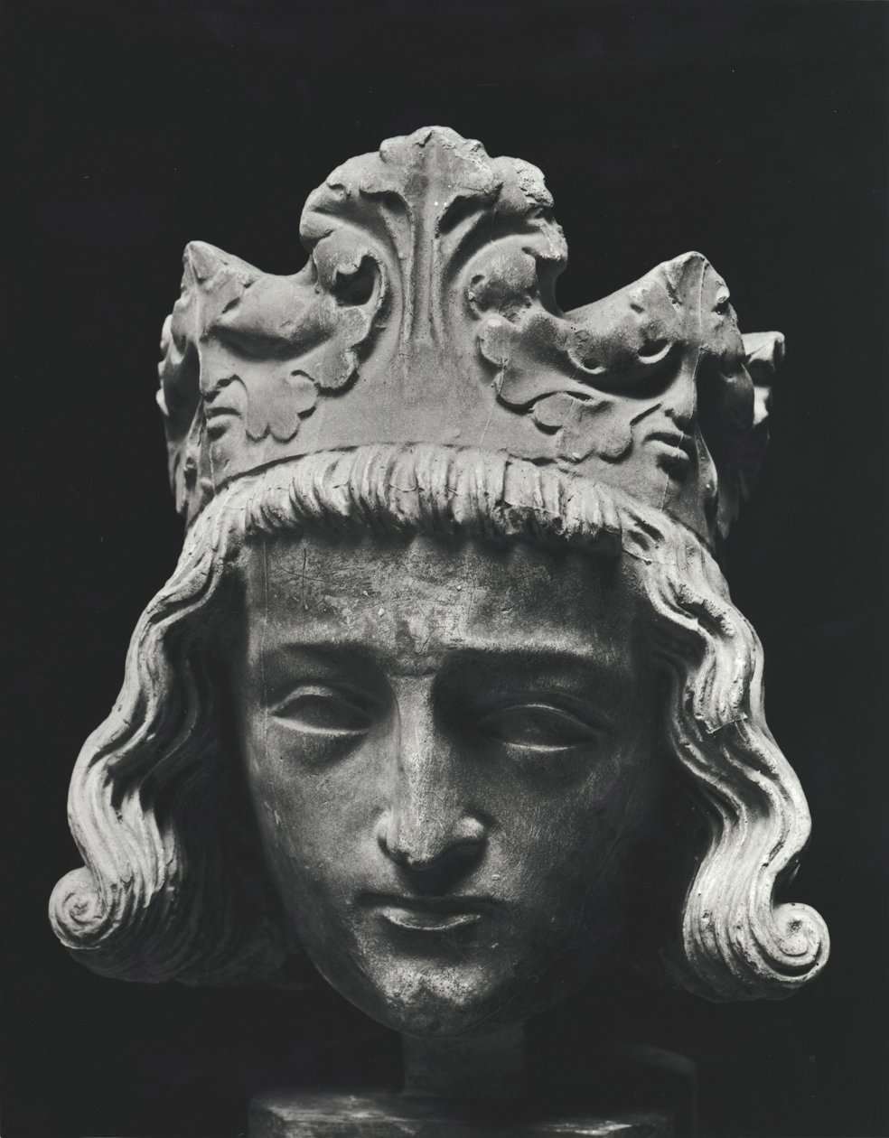Clovis II（c.634-657），Merovingian Frankish of Neustria and Burgundy（639-657），来自Saint-Denis修道院，原始13世纪（石膏模型） 作者 法语学校